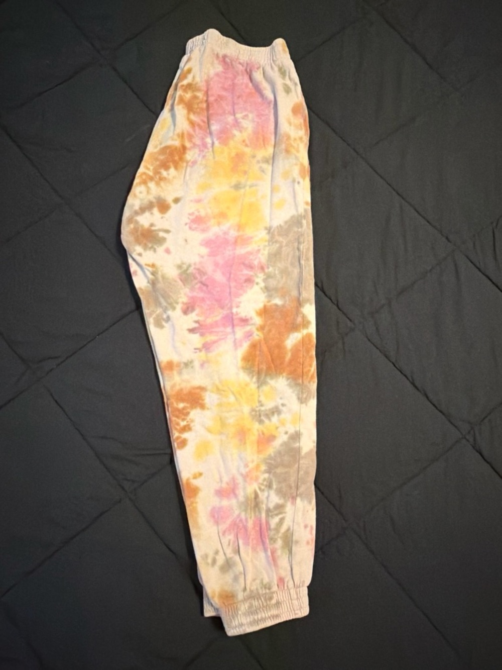 Women’s Tie-Dye Jogger Pants - Pink, Yellow & Brown